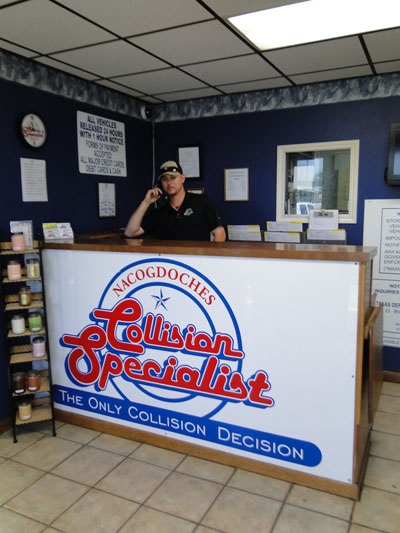 Collision Specialist Auto Body Repair front desk