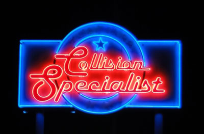 Collision Specialist Auto Body Repair sign